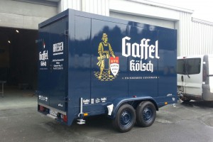 Tandem refrigerated trailer for the beverage shop Bresgen of Bad Münstereifel